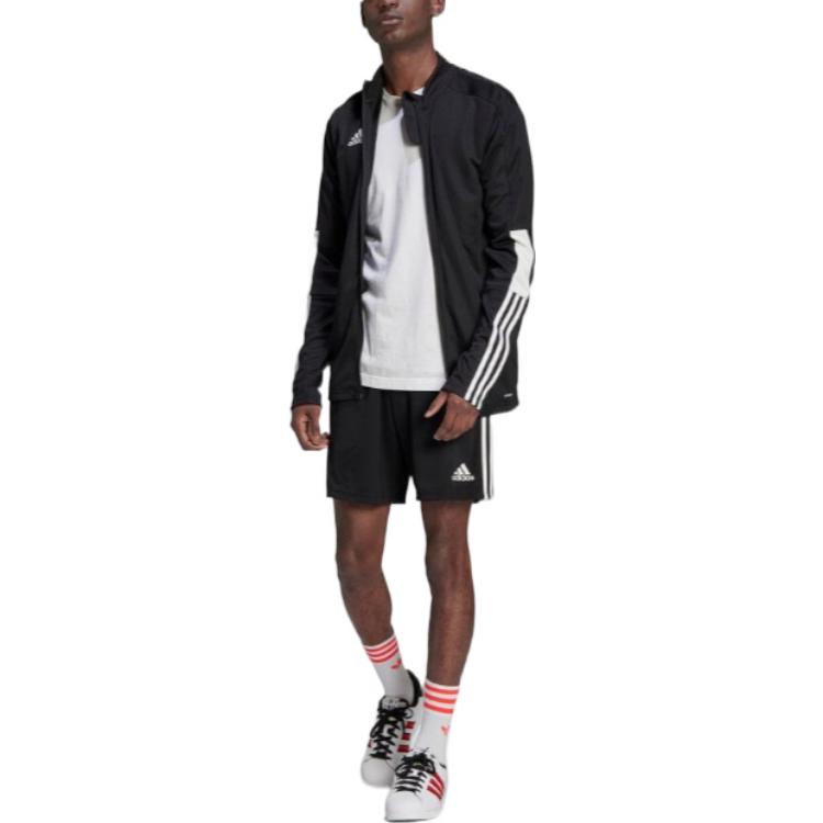 Adidas Soccer Bottoms Men's Black Moderate Straight Fit Pants HE7167