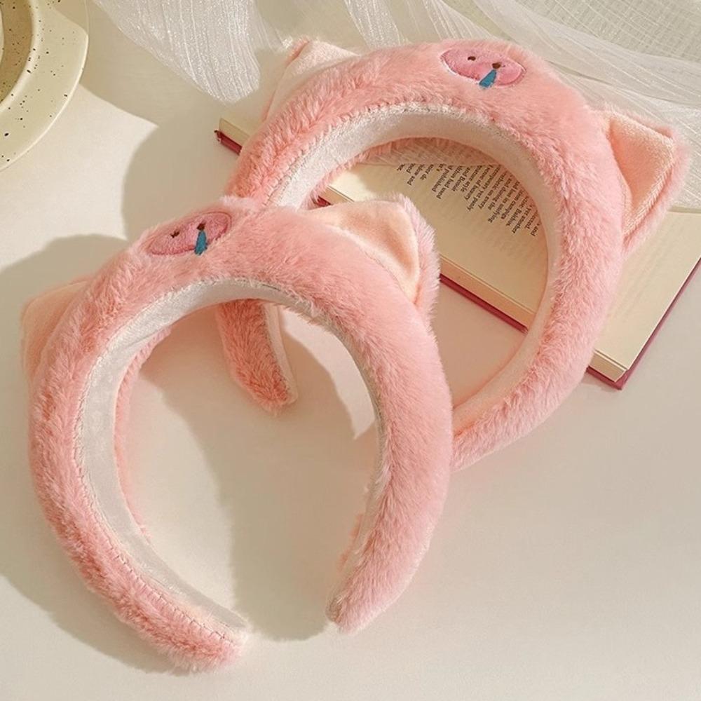 Non-slip Plush Hairband Snotty Pig Penguin Hair Hoop Fashion Cartoon Headband Girls
