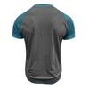 Men's Summer Short Sleeve T-Shirt Fashion Patchwork Henry Collar Button Casual Tees Tops