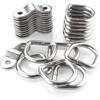 D-Ring Tie Downs Anchor1/4” Heavy Duty Surface Floor Mount Lashing Rings 2400 Lbs Cargo Trailers Load-Bearing Hangers Bracket (Pack Of 12)