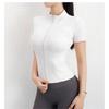 Casual Slim Sports Coat Women Short Sleeve Solid Zipper Cycling Running Yoga Outfit Clothes Summer Sport Jacket