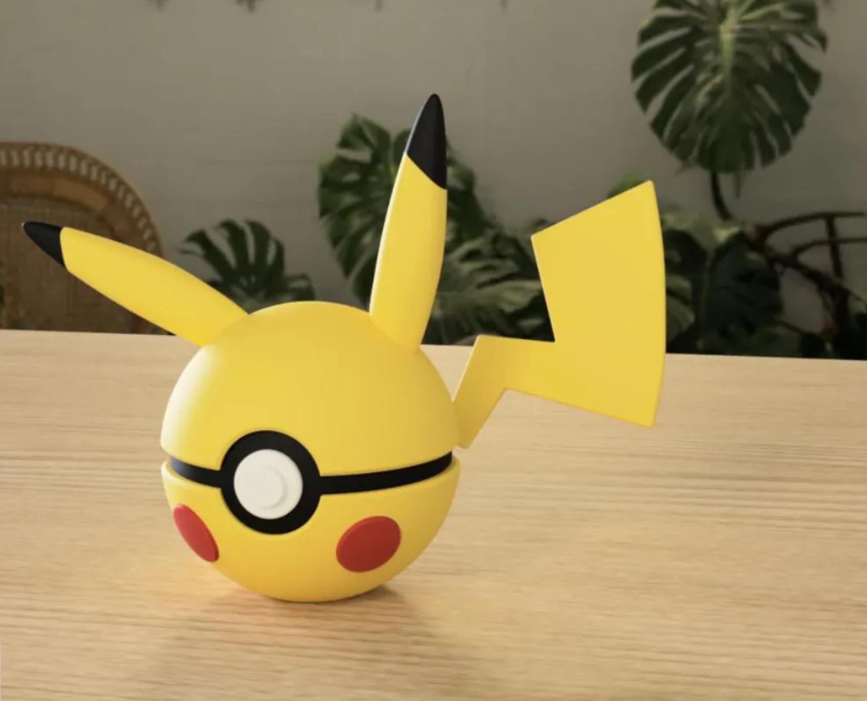 

3D Printed Pok Ball Pokemon Form Sphere Figures Model Statue Desktop Ornament Model Trendy Toy Surprise Gift Collectible