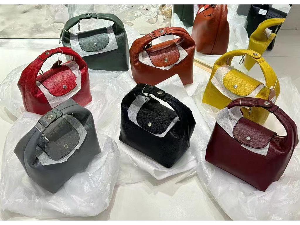 Women's 2025 Genuine Leather Dumpling Bag - Fashionable Versatile Tote with High-End Design and Large Capacity