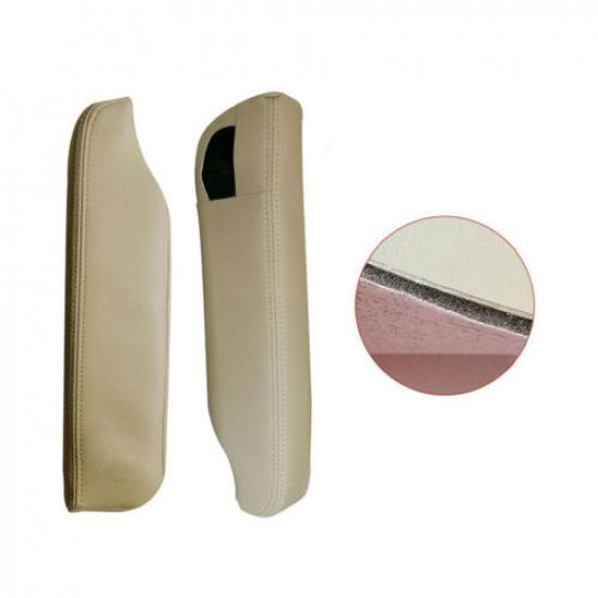 2pcs Left & Right Leather Seat Armrest Handle Cover For Land Rover Discovery 3 4