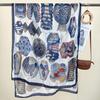 Fashion design sense retro niche lantern print scarf high sense trend temperament women travel photography long towel