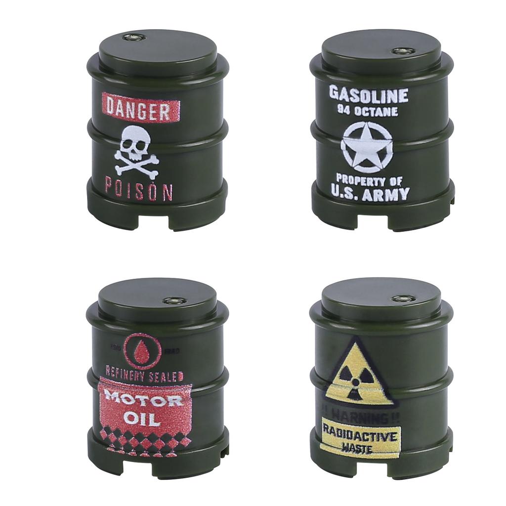 MOC WW2 Military Oil Barrel Weapons Box Building Block Set War Scene Accessories Bullet Motorcycle Sandbag Block Bricks Toys  Playsets