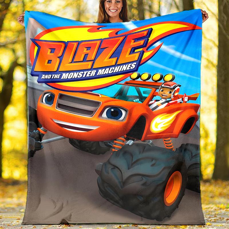 Truck Theme Printed Blanket,Perfect for Couch, Bed, Travel & Outdoor Use | Machine Washable, Cozy & Durable.