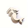 10pcs Unfinished Mermaid Shaped Wood Mermaid Tag Hanging Wood Cutout Blank Wood Slices Wooden Tags for Beach and Nautical Decor