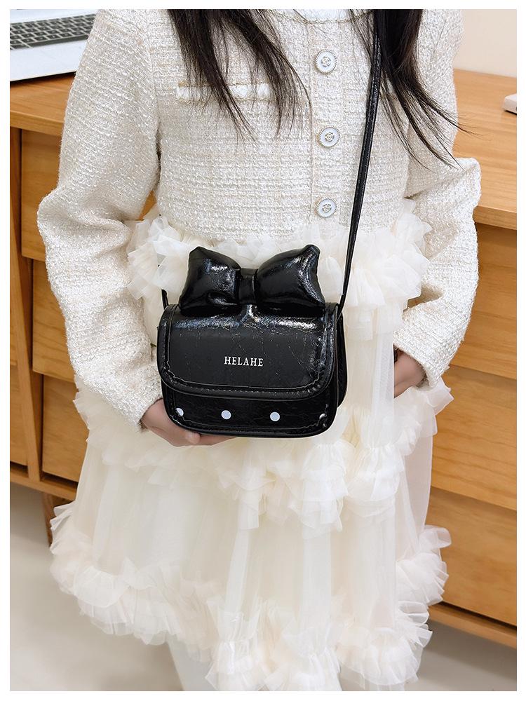 Set de Bolso Bandolera con Lazo de Lunares para Niñas y Monedero