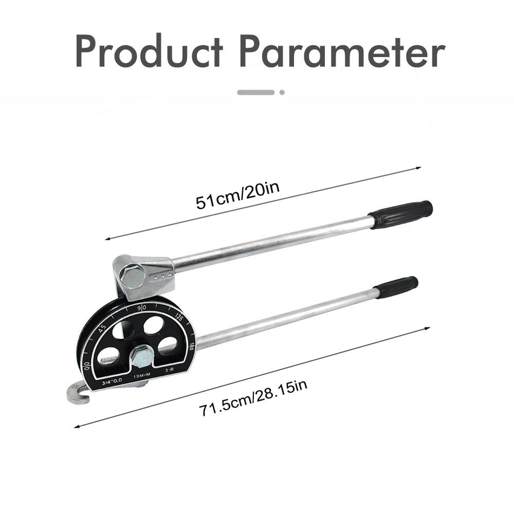 3/4''19mm Inch/Metric Universal O.D Tubing Manual Bender for Copper Tube/Aluminum Tube/Thin Iron Tube/ Thin Stainless Steel Tube