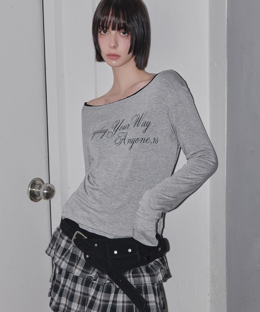 Lense Everyday Your Way Graphic T-Shirt Melange Gray