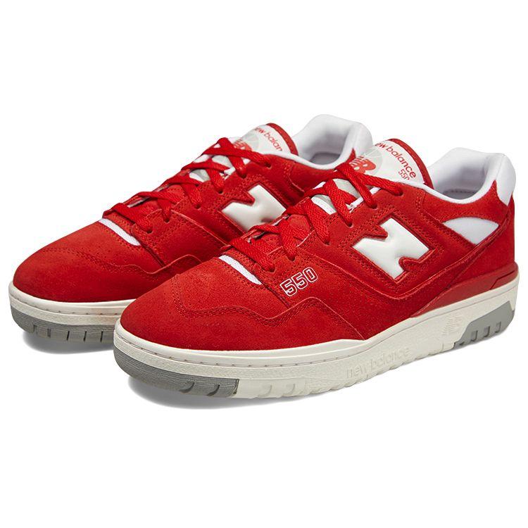 New Balance 550 Suede Pack - Team Red Unisex Sneakers White Concrete BB550VND