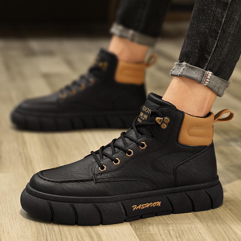 Fashion Men's Shoes Autumn Winter Casual Sports Boot Retro Outdoor Business Platform Popular Fashion Wear-resistant Comfortable Footwear