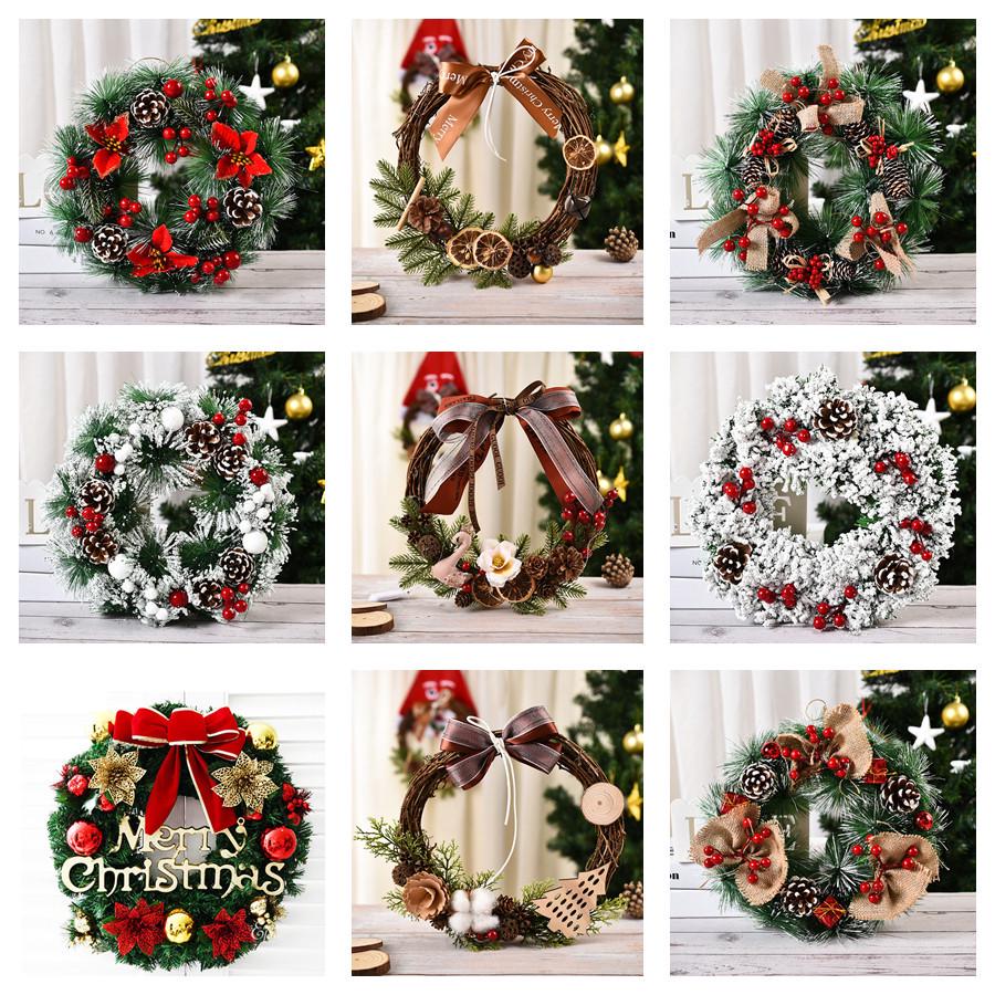 Fresh Christmas Wreath for Window and Door Display Decorations