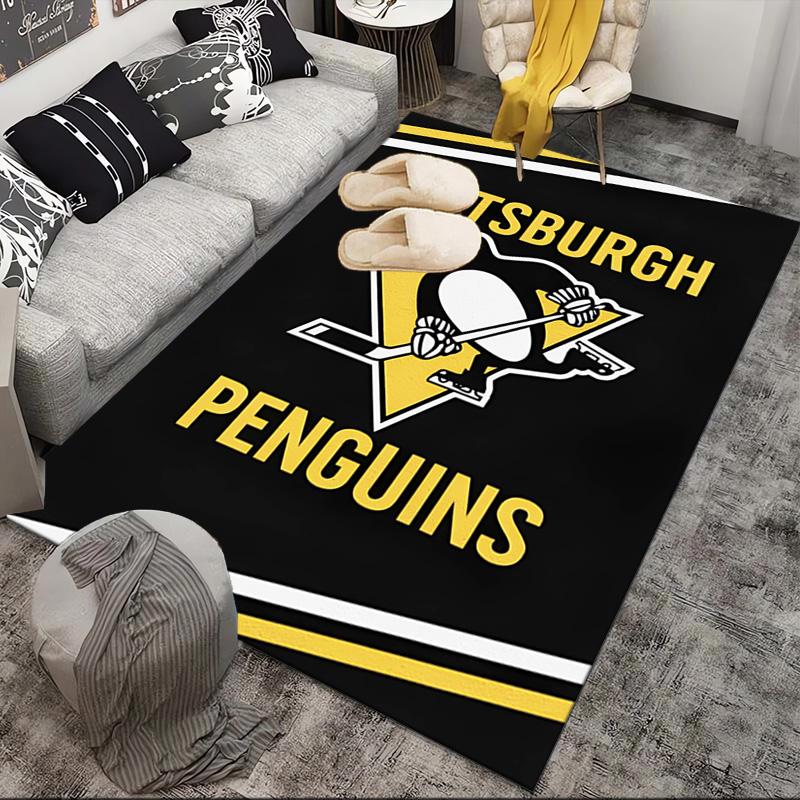 Penguins Heart Logo Art Area Rug Suitable for Indoor And Outdoor,Carpets for Kitchens, Homes, Offices, Living Rooms,Home Decor,Christmas Gift