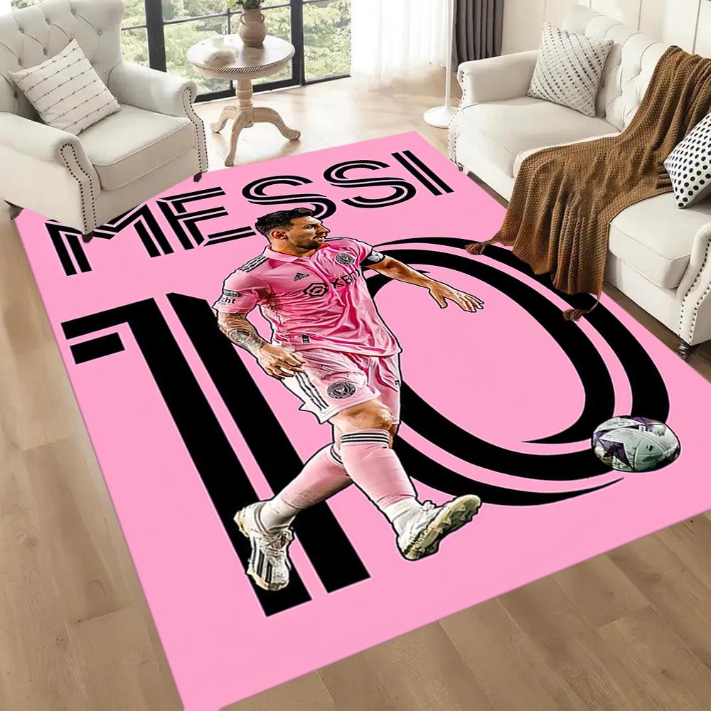 Messi's Iconic Number 10 Square Rugs Are a Great Choice for Living Rooms, Bedrooms, Home Décor, and As Gifts.