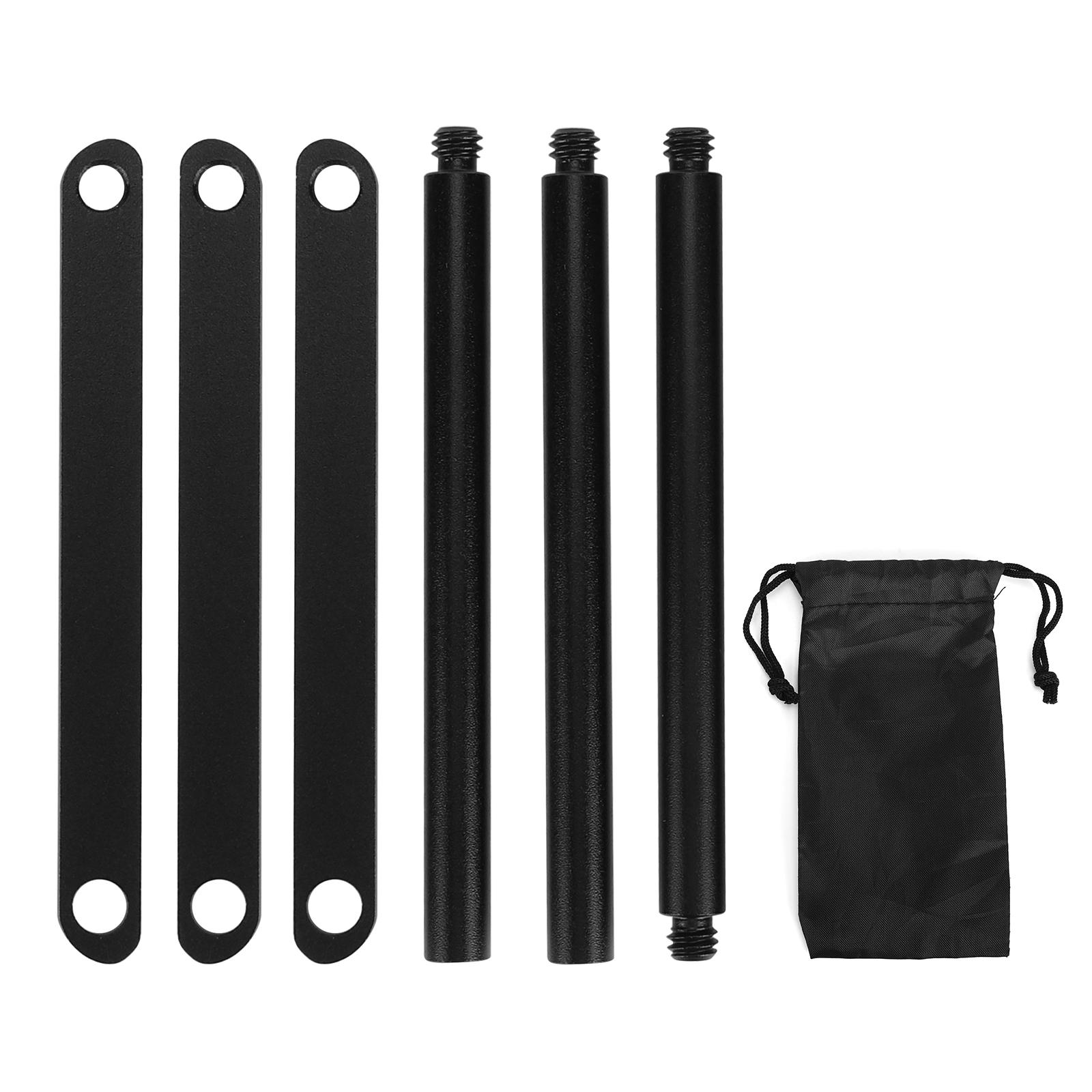 

Алюмінієвий сплав Зовнішня підставка для плити Портативний трикутний тримач для горщика Портативний туристичний штатив для кемпінгу, піших прогулянок, пікніка чорний