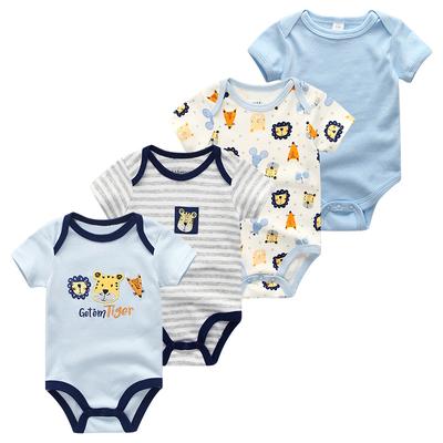 Bebek Giysileri Yenidoğan Bodysuits Kısa Kollu Infantil Yürüyor Çocuk Giyim BDS4034