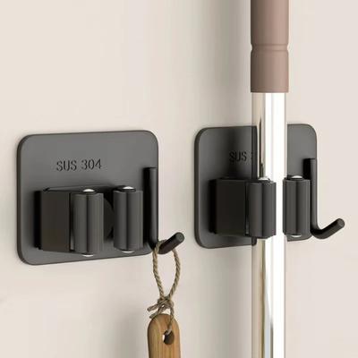 Gancio porta mocio in acciaio inox 304, organizer per mocio montato a parete, porta scopino, porta mocio, cucina, bagno, gancio resistente