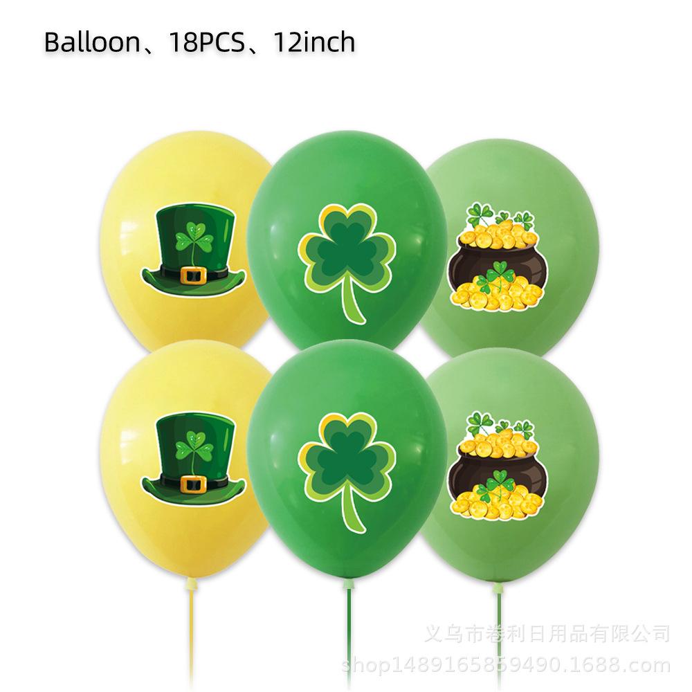 St. Patrick'S Day Party Supplies St. Patrick'S Party Decoration Arrangements Props Banners Disposable Tableware