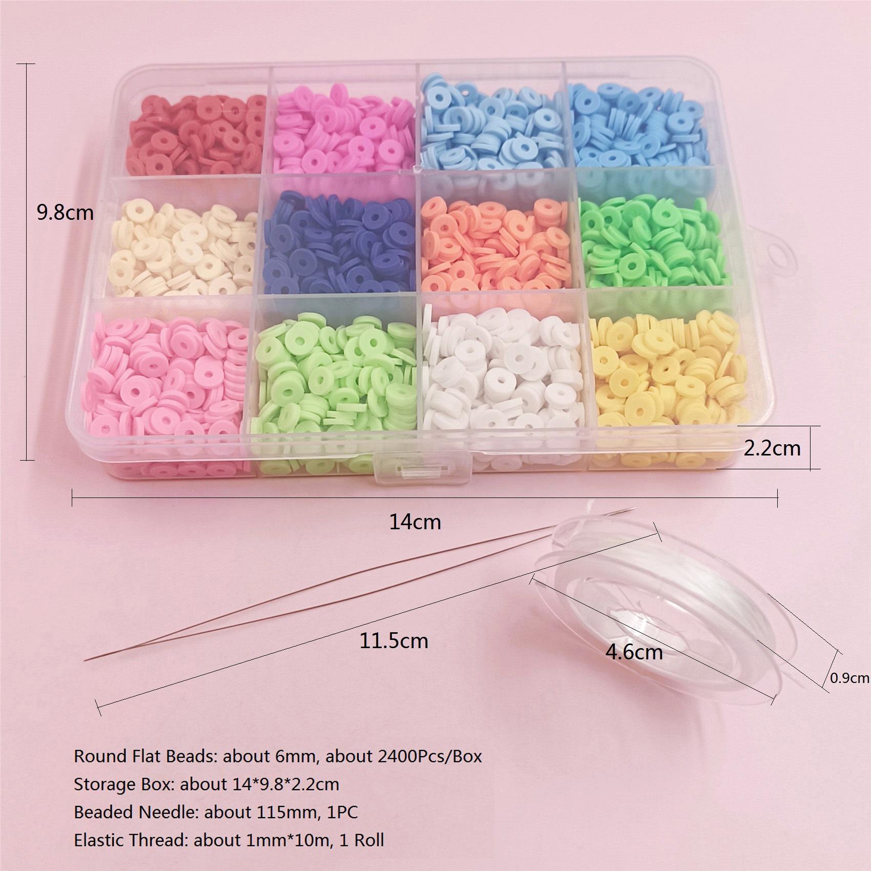 

Товары для вечеринок Набор для изготовления браслета 2400 шт./кор. Мягкие глиняные бусины, бисер 6 мм Style2