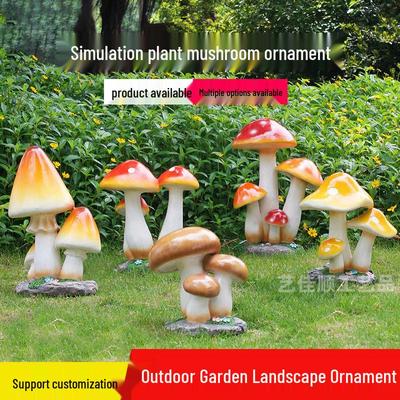 Resin Mushroom Ornaments for Outdoor Garden and Lawn Decor