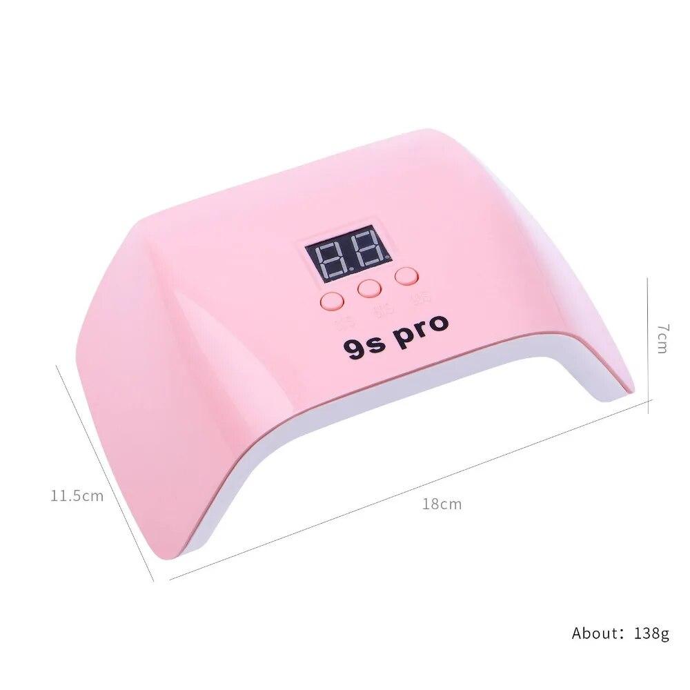 120W Smart Nagellampa 9s Snabbhärdande Maskin Professionell Nageltorkare Stort Utrymme Dubbel Ljuskälla Manikyr UV LED Nagellampa