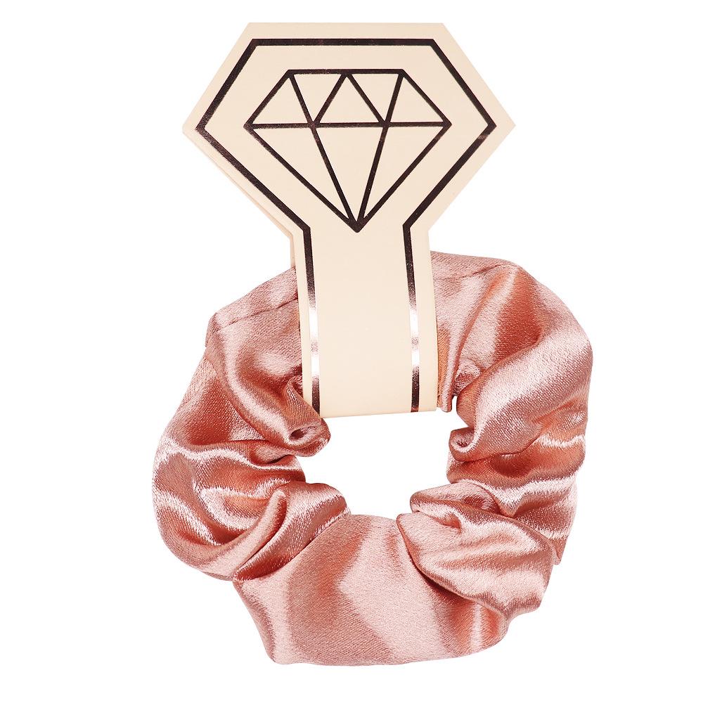 Large Solid Color Satin Fabric Scrunchies for Women's Ponytails