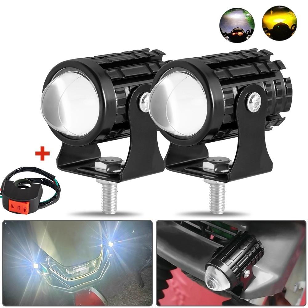 with Switch Motorcycle LED Headlight Universal Auxiliary Spotlight Lamp  Motorcycle Accessories
