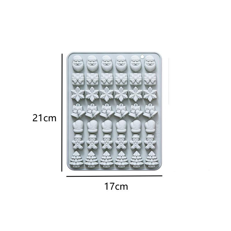 42 Cavity Santa Claus Snowflake Chocolate Mold Silicone Candy Mold Non-Stick Cake Baking Tools For Delicious Holiday Treats