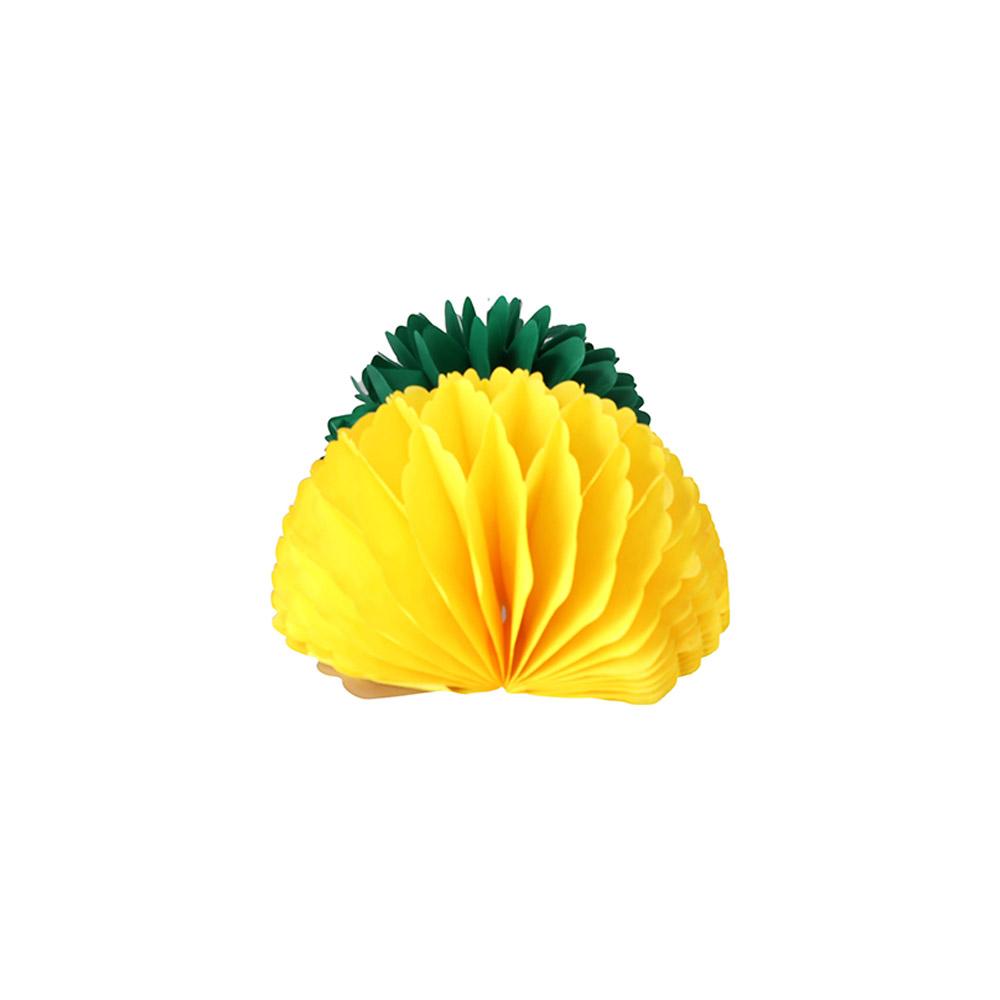 Home Fiesta Birthday Decorations for Summer Party Pineapple Honeycomb Garland Yellow Paper Hawaiian Style Ball Lantern