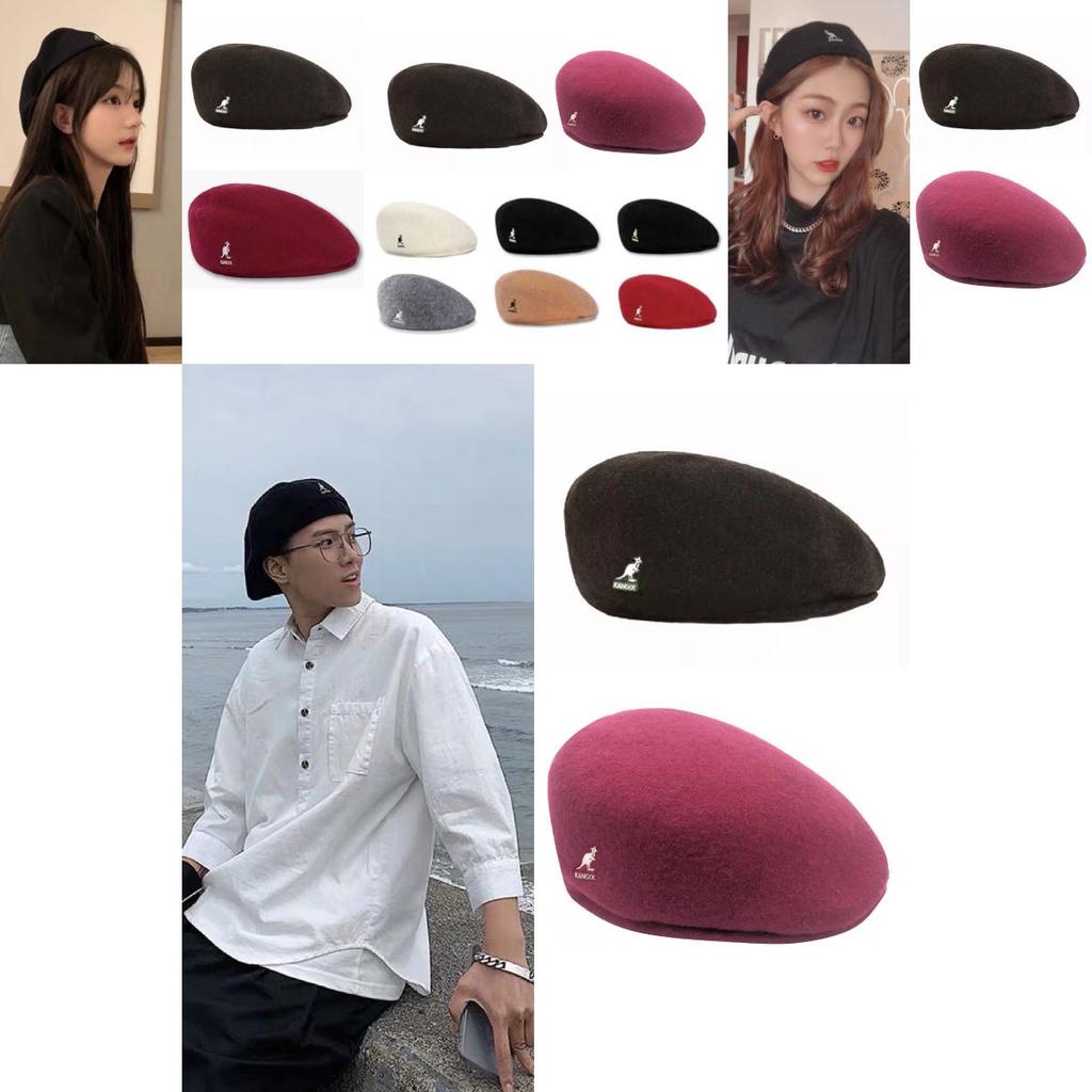 Kangol Woll-Barett Hut Modischer Trendiger Stil mit Kurzer Krempe für Alle Jahreszeiten