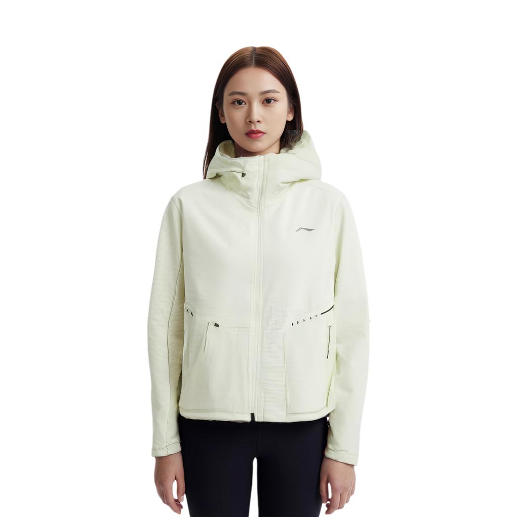 Li Ning Trench Coat Women's Light Tea Brown Green AFDT626-3