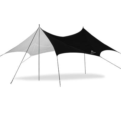 Mountainhiker Velká plachta 640 x 565 cm Postříbřený 210D Polyester UV ochrana Vodotěsná 3000 mm Odolná Outdoor Camping Tarp Shade Tarp Beach Shade