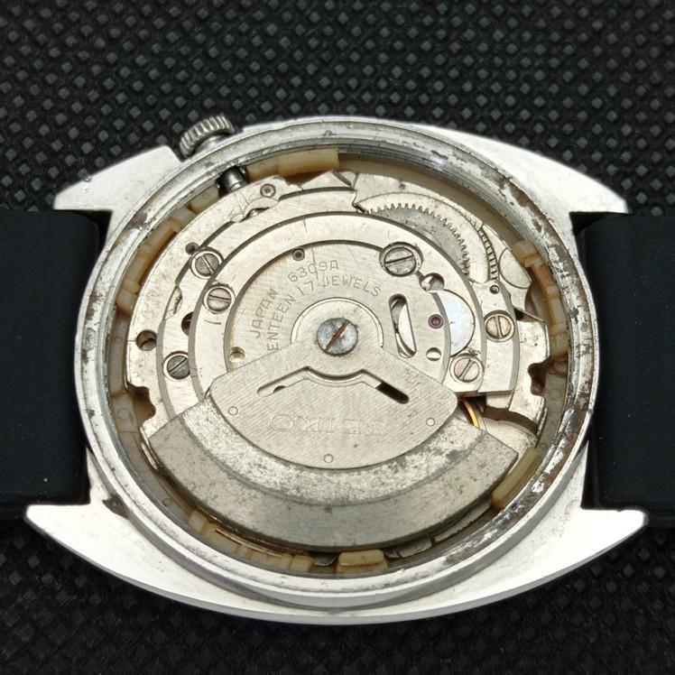 CLASSIC SEIKO 5 AUTOMATIC MENS 6309A JAPAN ARABIC WHITE DIAL WATCH a417096-2