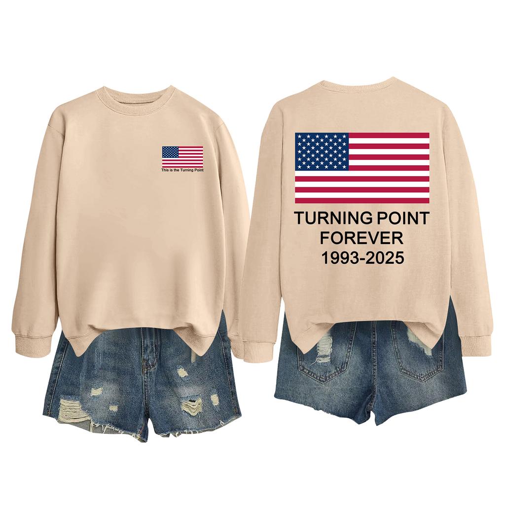 Women's Fashion Casual Long Sleeve Printed Round Neck Sweatshirt Top