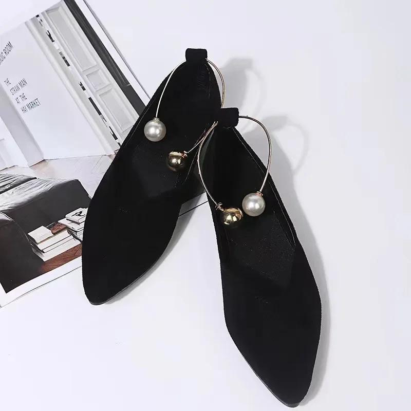 Women Flats New Shoes Classic Solid Color Round Toe Women Loafers Autumn Casual Solid Color Shallow Mouth Shoes for Women