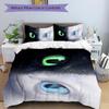 3Pcs Dragon'S Gaze Bedding Set Soft Fabric Duvet Cover Pillowcases Home Xmas Halloween Gift 1 Duvet Cover 2 Pillowcase S1838