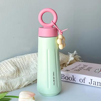 450Ml Unisex Thermos Bottle With Sunflower Pendant 316 Stainless Steel Insulated Vacuum Sports Car Water Bottle