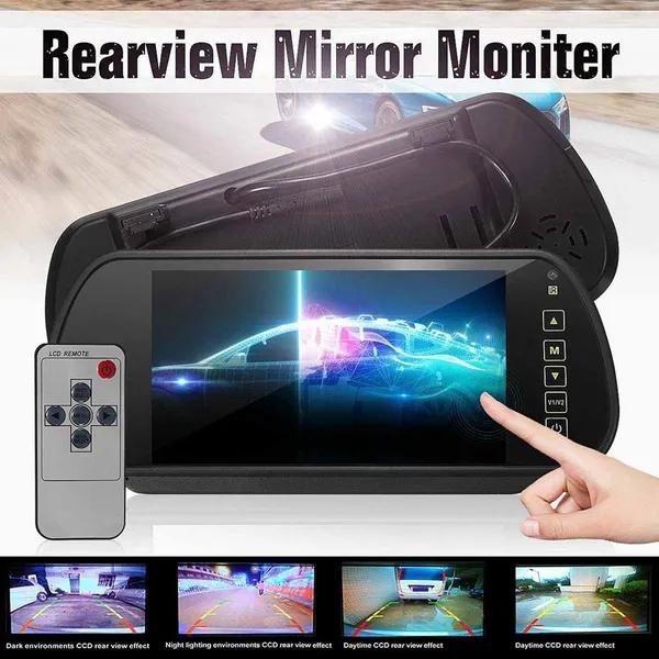 7" Car LCD TFT Monitor Mirror + 7 LED IR Waterproof Reverse Car Rearview Parking Backup Camera Kit