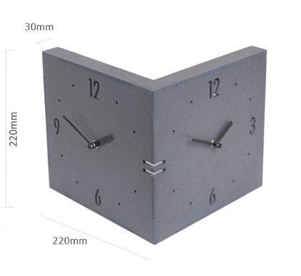 Corner Double-Sided Clock, Handmade Wooden Double-Sided Wall Clock, Stylish Wall Clock, Nordic Style Clock, Interior Decor