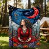 1PC Mystical Serene Outdoor Blanket Lightweight Flannel, Soft & Warm, All-Season Use for Sofa, Outdoor, Camping, Living Room, Office79
