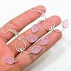 Rose Quartz Gemstone Handmade 925 Sterling Silver Jewelry Earring 2.25" GK-1031