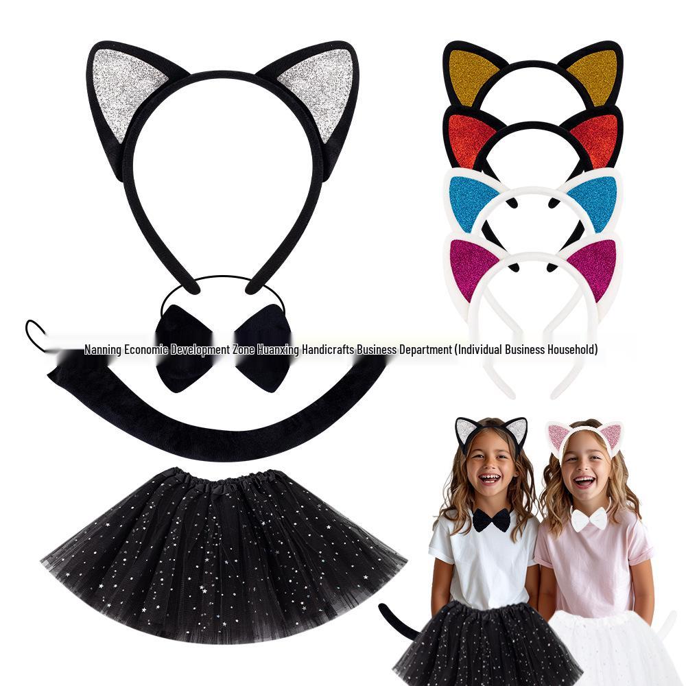 Child's Halloween Plush Cat Ear Headband