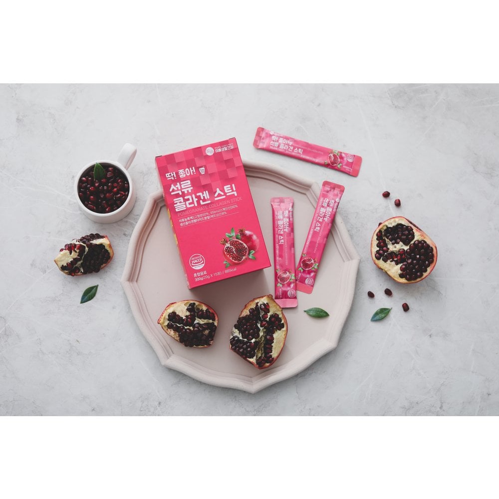 Just Right Pomegranate Collagen Jelly Stick 20g 1 Box (60 Packs Total)