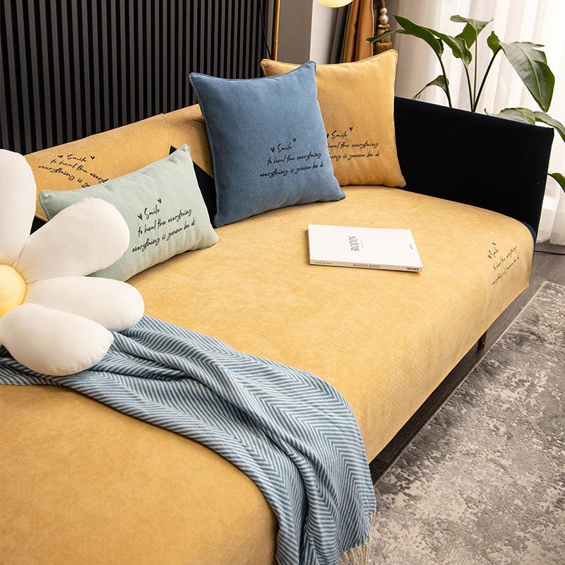 Chenille Sofa Cushion Four Seasons Universal Simple Modern Non-Slip Cushion Stain-Resistant Sofa Cover Thick Cover Towel