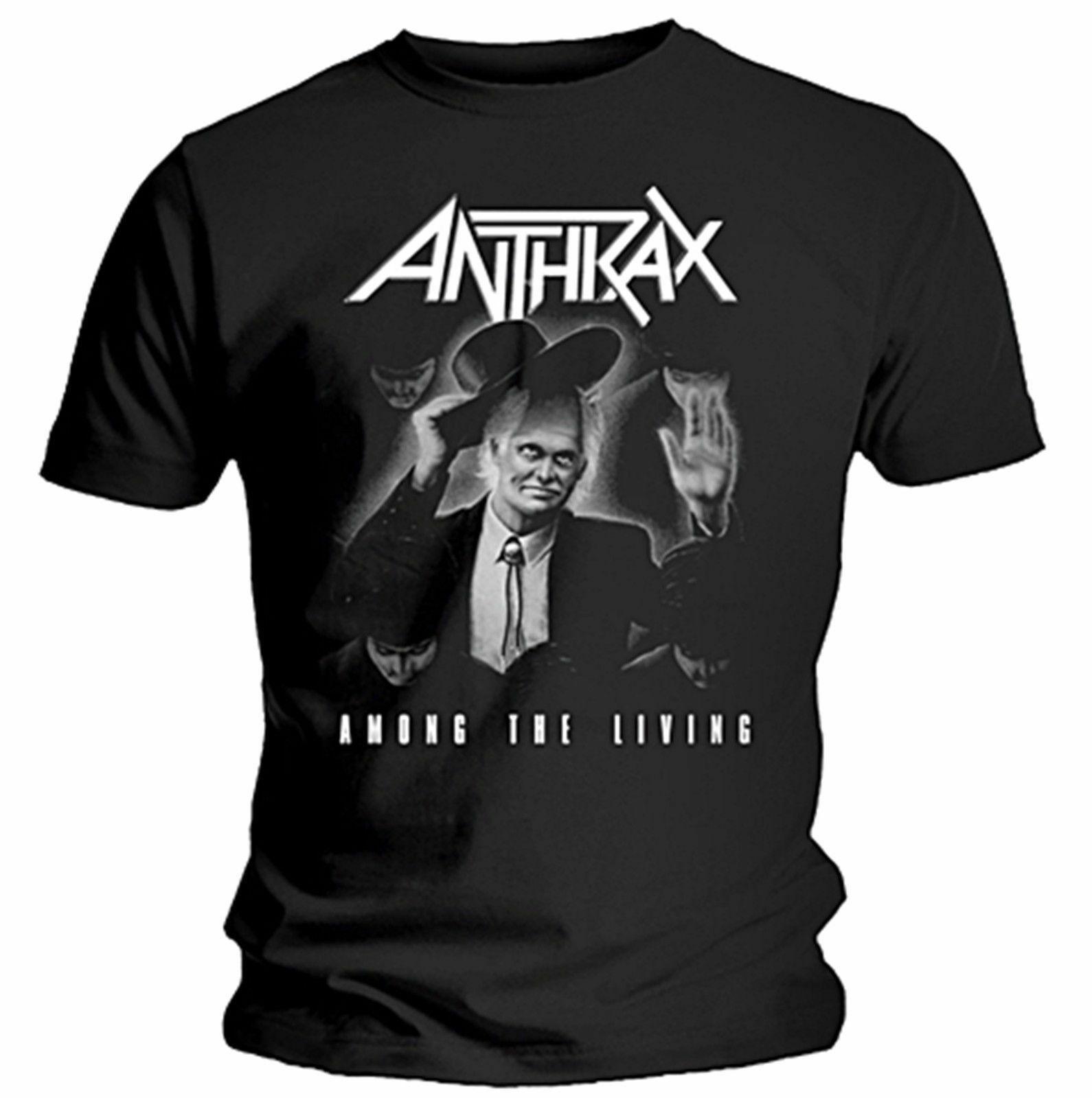 

26 Official Anthrax T Shirt Among The Living Black Mens Classic Rock Metal Tee New Unisex T-Shirt 5XL різнокольоровий