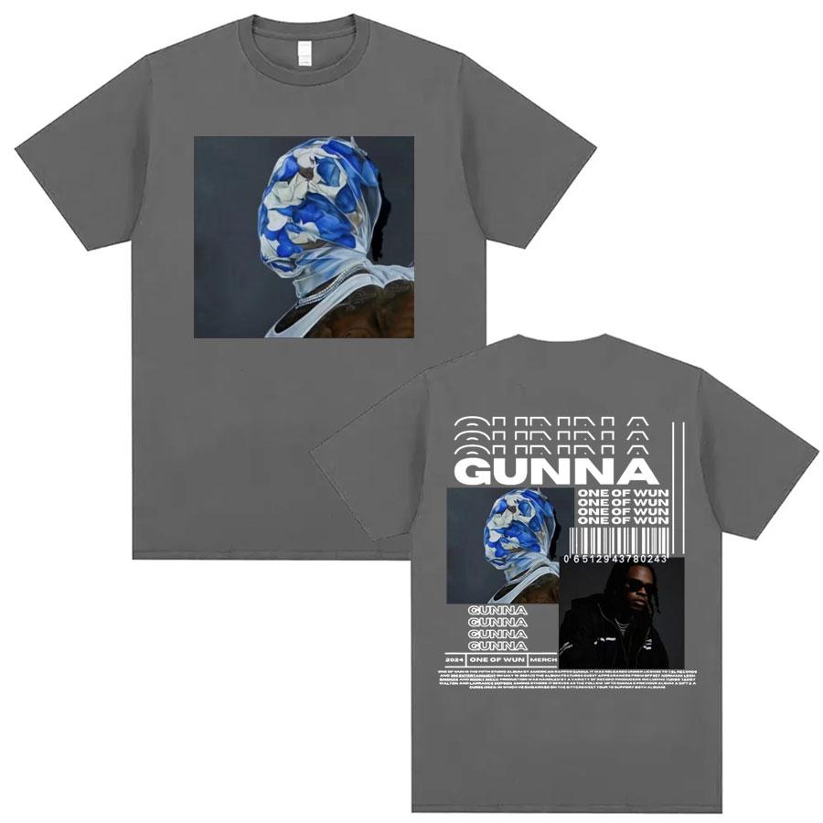 Rapper Gunna T-shirt Merch Album Wun Moda Pop Hip Hop T-shirt Unisex Donna Cotone Alta Qualità T-shirt Oversize