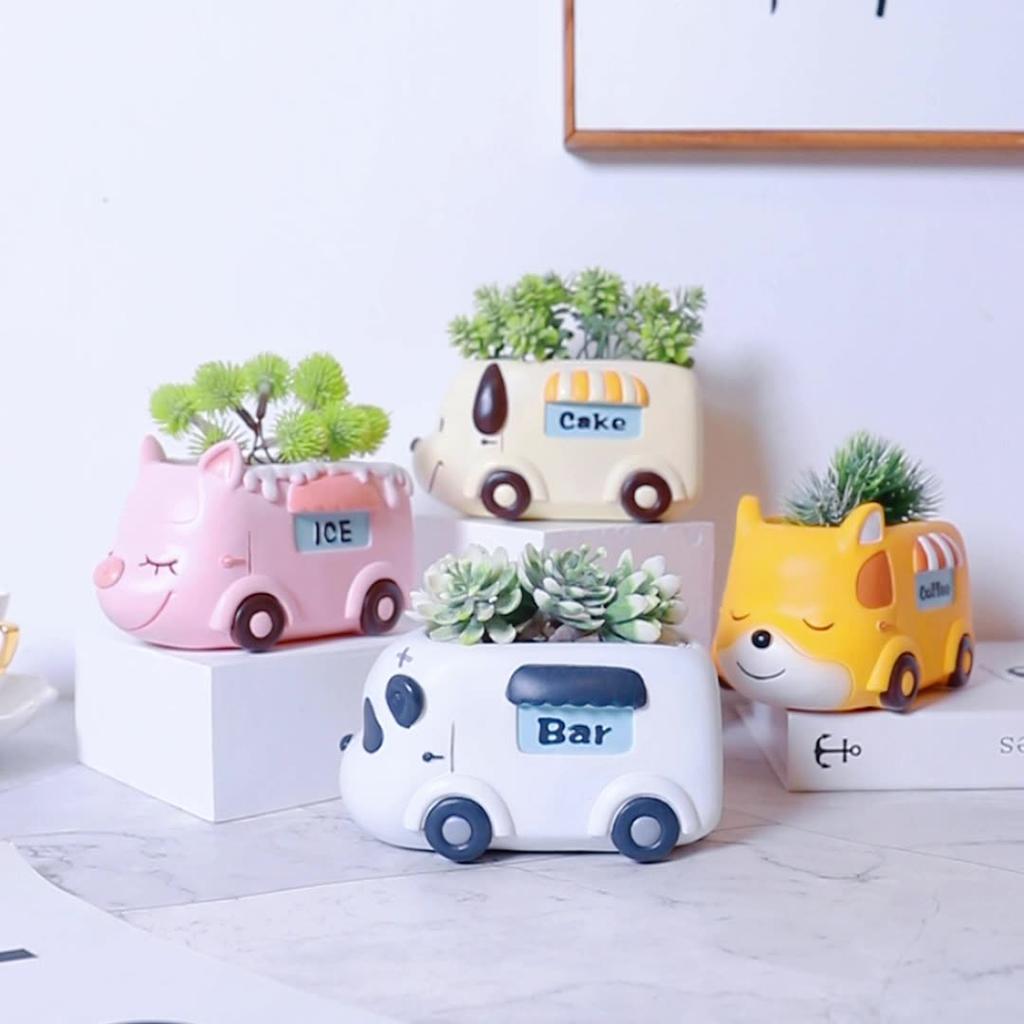 Kreative Cartoon Tier Sukkulententöpfe Büro Zuhause Balkon Pflanzendekor Mini Landschaft Blumentopf