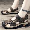 Summer Sandals Men New Leather Classic Roman Sandals Slipper Outdoor Sneaker Beach Rubber Flip Flops Men Water Trekking Sandals